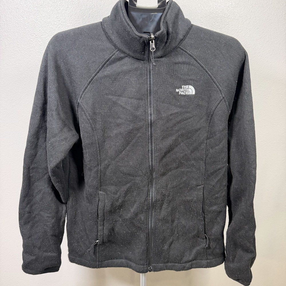The North Face Fleece Jacket Womens XL Gray Hiking Outdoor Long Sleeve Full Zip